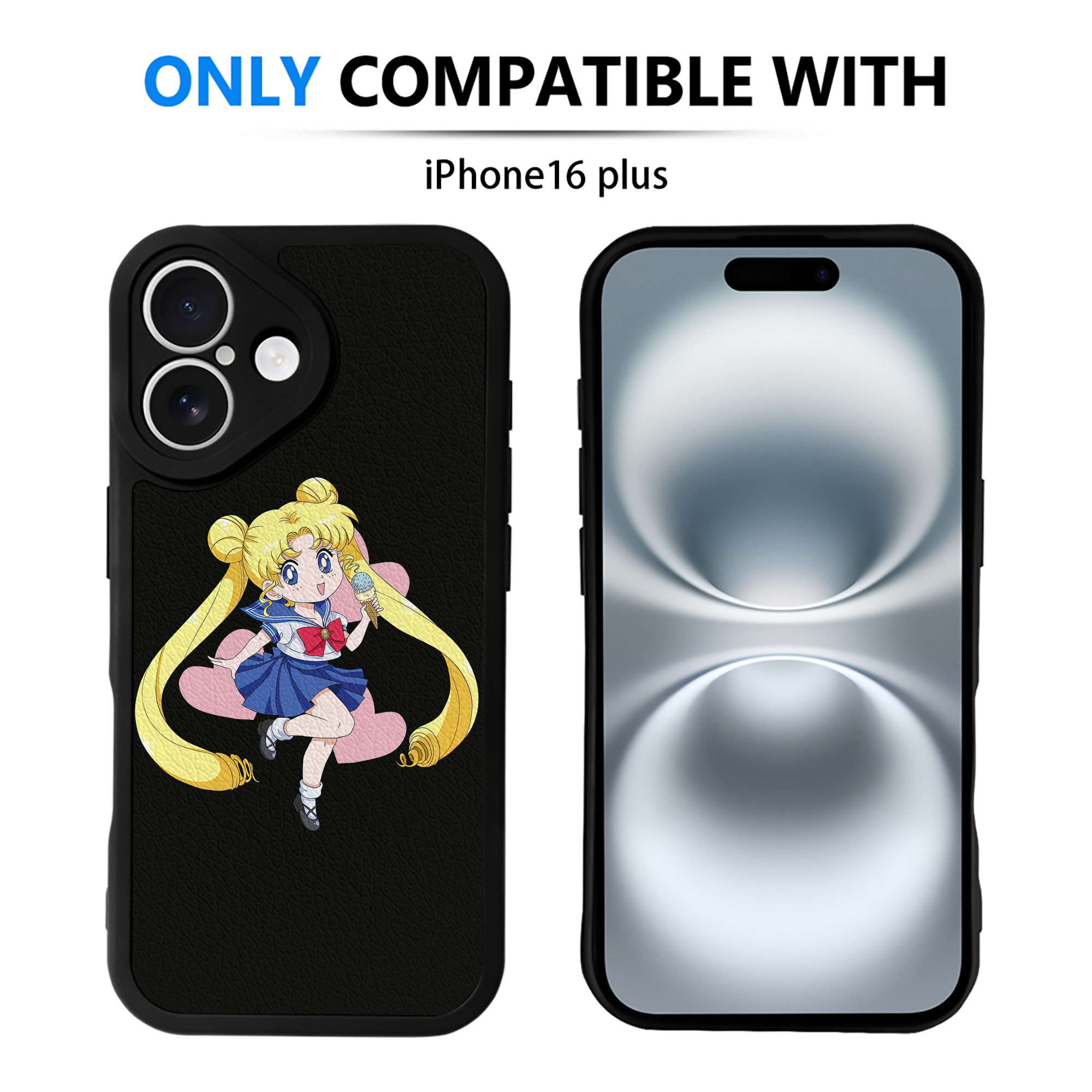 （画像用） 美少女戦士セーラームーン 愛野 美奈子 あいの みなこ Sailor Moon Aino Minako 【iPhone 16シリーズ対応】シリコンスマホケース（レザー調） 材質：シリコン